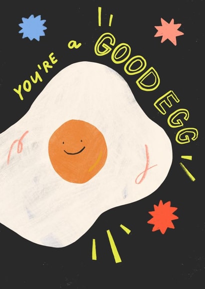 Cute Thank You Card - Good Egg created by Ah Go On