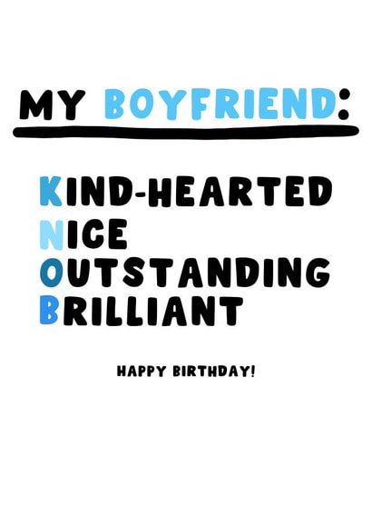 Funny Birthday Card - Boyfriend - Knob created by Pink Peach Cards