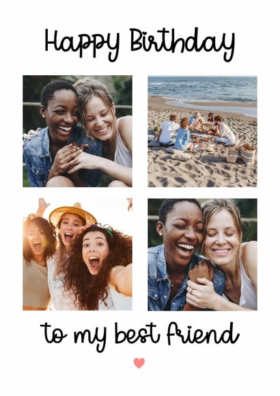 Cute Birthday Photo Card - For Your Best Friend created by @hollielonglanddesigns