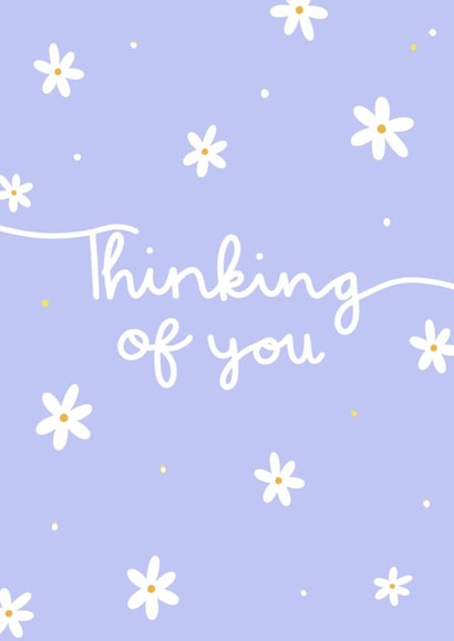Pretty Thinking of you card - Daisy flowers - For friends and family created by Hayley Warhurst Design