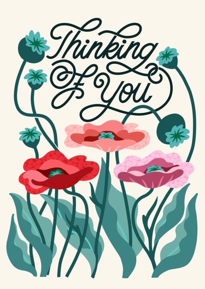 Classic Thinking of You Card - Flowers created by catantrell