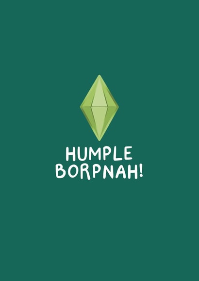 Cute Sims Birthday Card - Video Game Card - Happy Birthday created by Becky Alice