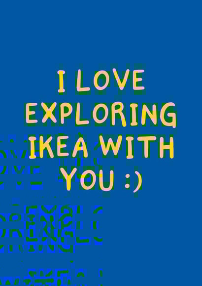 Cute Anniversary Card - Love Exploring IKEA with You created by Becky Alice