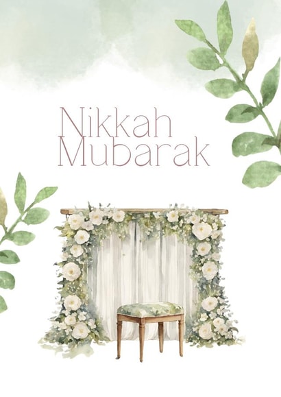 Nikkah Mubarak card to send to anyone that has celebrated their nikkah. created by DigiPrintPalette 