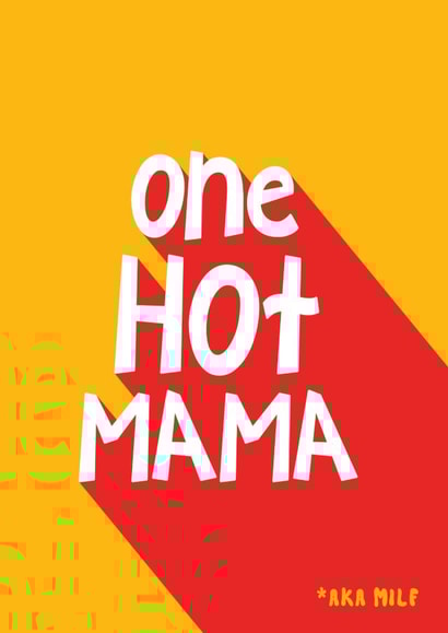 MILF New Baby Card - Pregnancy - Funny Hot Mama Card - for New Mum created by Bev O'Connor || @oconnordesign