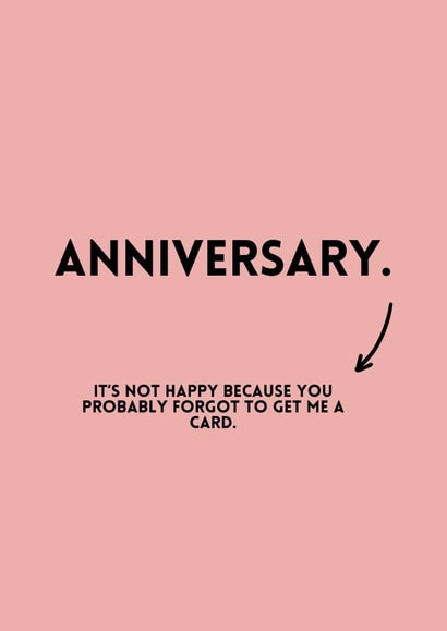 Funny Anniversary Card - For a Forgetful Partner created by Tash Adele Studios