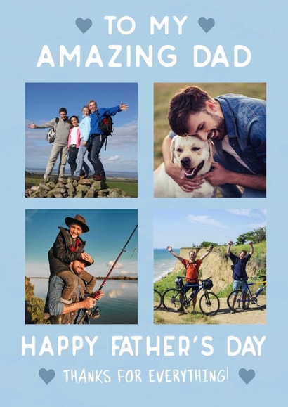 Heartfelt Father's Day Photo Card - Amazing Dad - Thanks for Everything created by @HurrayHaus