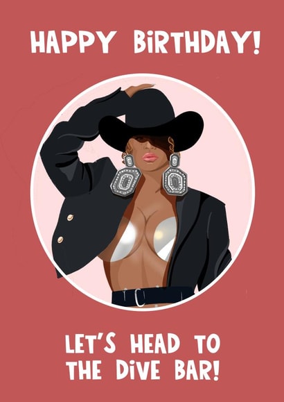 Celebrity Beyonce Birthday Card - Texas Hold 'Em created by Lucy Maggie Designs