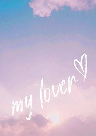 My Lover Pastel Romantic Anniversary Birthday Card created by blacbutterflies