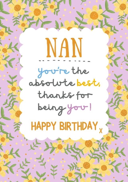 Pretty Birthday Card - for Nan - From the Heart created by Rebecca Handy