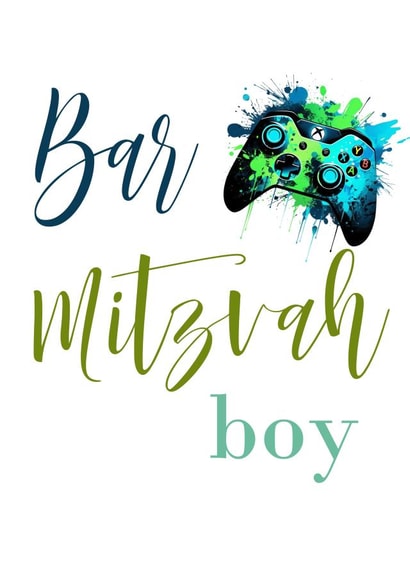 Gamer Barmitzvah card created by Silvie Designs