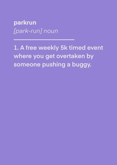 Funny Parkrun Card - 5K created by Two Three Five Design