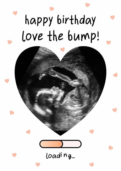 Cute Birthday Photo Card - From the Bump created by @hollielonglanddesigns