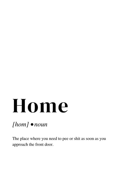 Funny New Home Card - Home Definition created by Paper Plane Cards