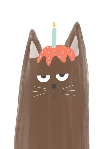 Brown Cake Cat Card created by Grumpy Cats