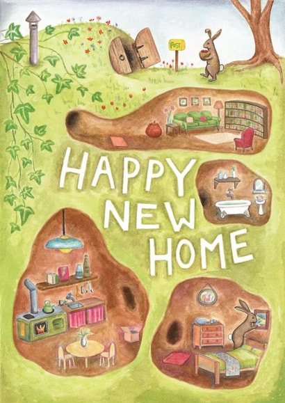 Cute New Home Card - The Rabbits Burrow - A Fairytale Home created by Zoe Pearl