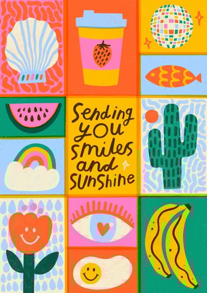 Cute Thinking of You Card - Sending You Sunshine and Smiles created by Nikki Miles