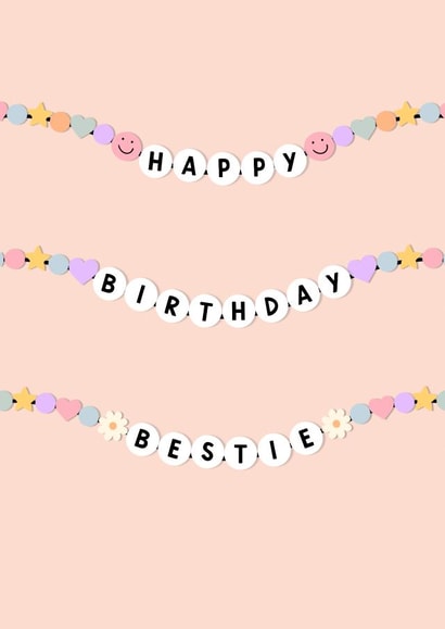 Cute Birthday Card - For Friend - Friendship Bracelet created by Ohh Clementine