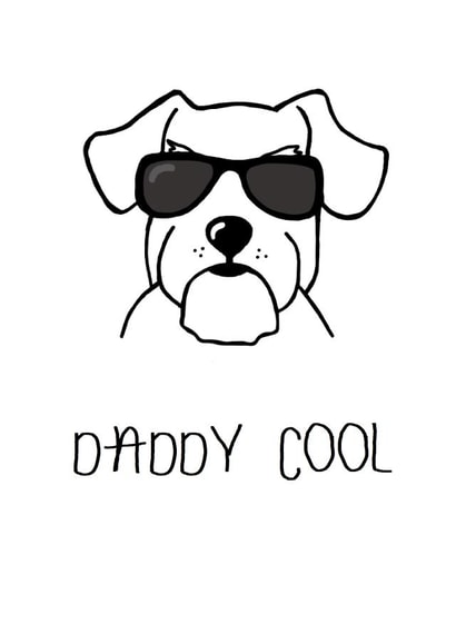 Daddy Cool Dog Father's Day created by Punderdog