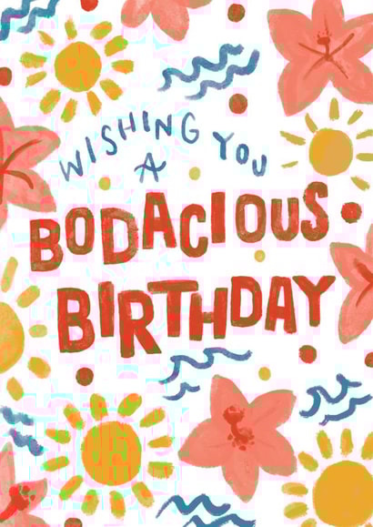 Cute Birthday Card - Summery Beach Bodacious created by Jade Fisher