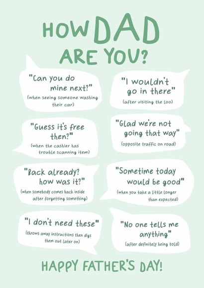 Funny Fathers Day Card - For Dad - Classic Funny Dad Sayings created by @hollielonglanddesigns