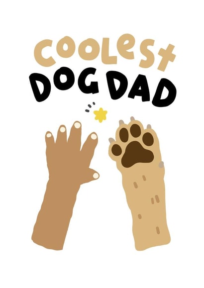 Cute Father's Day Card - From the Dog - Golden Dog created by The Playful Indian