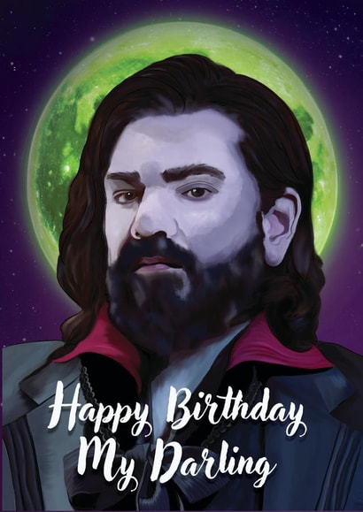 Funny birthday card for the love of your life - Laszlo what we do in the shadows created by Occasionally funny
