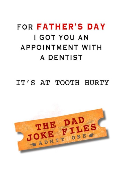 Allegedly Funny Father’s Day card - Dad Jokes - Appointment with a Dentist created by Tilly From The Tuck Shop