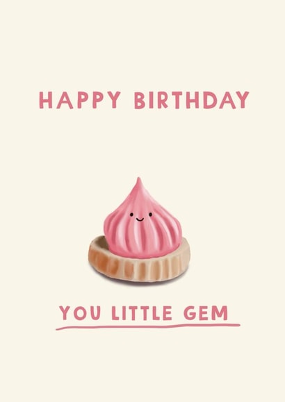 Cute Happy Birthday Card - You Little Gem - Iced Gems created by Giddy Kipper