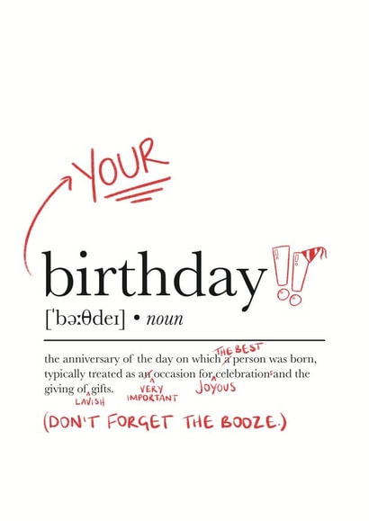 Doodle Funny Birthday Card - YOUR Birthday - Scribble Card created by milclark.creative