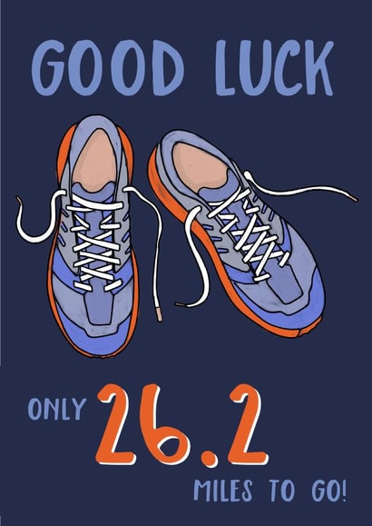 Running a Marathon Good Luck Card - Only 26.2 Miles To Go created by Wink Design - Michelle Roberts