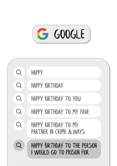 Funny Happy Birthday Card - Google Search - Friend I'd Go to Prison For created by Anthony Richardson
