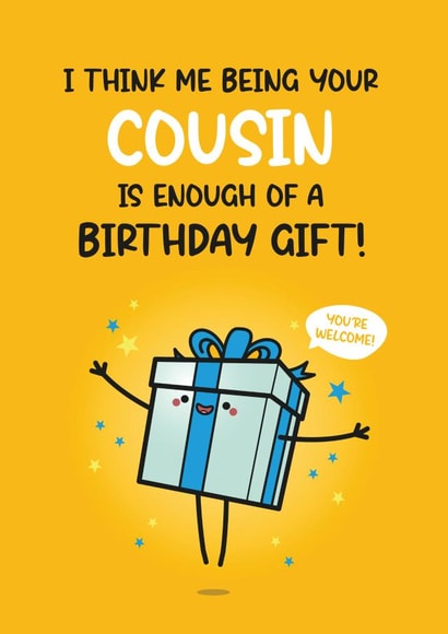 Funny Birthday Card - For Cousin - Birthday Gift created by Twisted Haggis