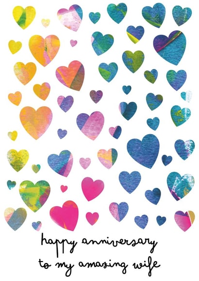 Beautiful Anniversary Card - For Wife - Abstract Art created by size3art