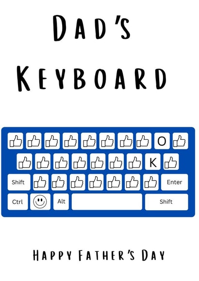Dad's Keyboard - Funny Father's day card created by By Special Invitation 