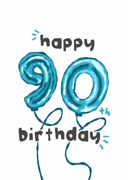 Fun Birthday Card - 90th - Foil Balloons created by The Playful Indian