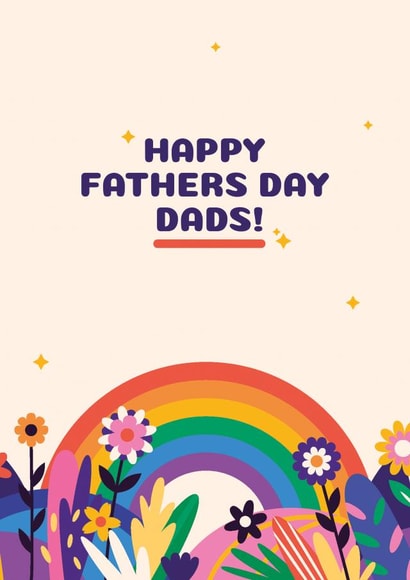 Cute Fathers Day Card - For Your Dads - LGBTQ+ created by Jamie Lindsay