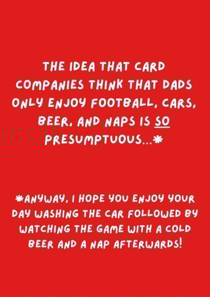 Funny Father's Day Card - Presumptuous Classic Cards created by Original Fox Cards