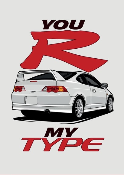 Cute Anniversary Card for Petrolheads - You R My Type created by Carfectionery