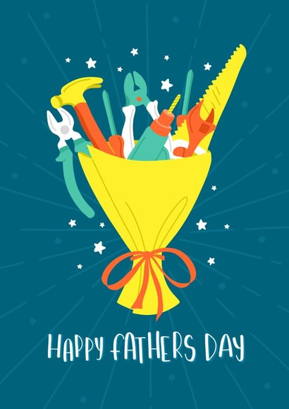 Cute Father's Day Card - Tool Bouquet created by Evie Garnett Designs
