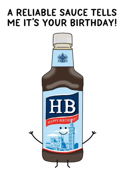 Funny Birthday Card - HP Sauce Pun created by Of Life & Lemons Ltd.