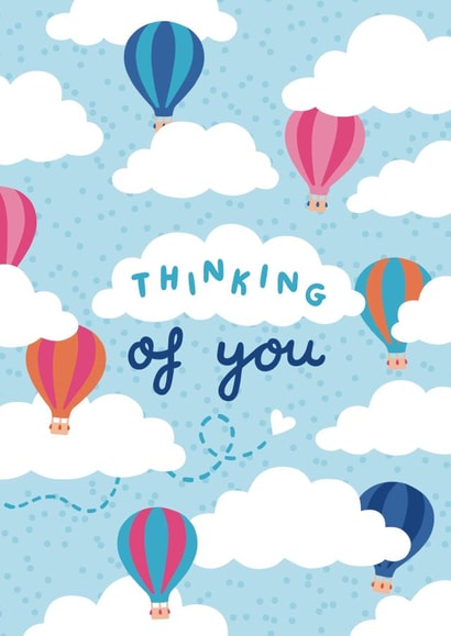 Pretty Thinking Of You Card - Hot Air Balloons created by Josie Gledhill