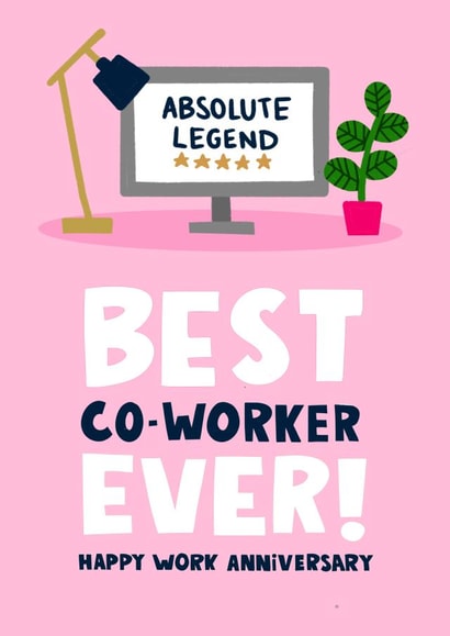 Cute Friendship Card - Co-Worker Anniversary created by Lucy Maggie Designs