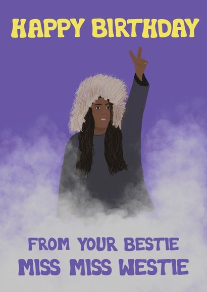 Funny Birthday Card - North West - Miss Westie created by Kefi Design Studios