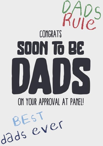 Celebratory Adoption Panel Approval Card - Soon to be Dads - For New Adopters created by Wild Studio