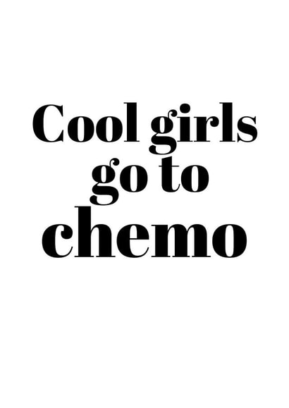 Cute Get Well Card - Cancer - Cool Girls go to Chemo created by Peachy Keen Jelly Bean