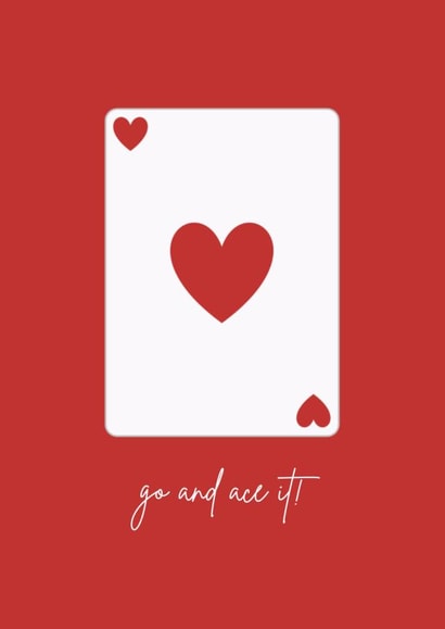 Cute Good luck/New job/Exam card for friends and loved ones - Go and ace it! created by Kiera Harding