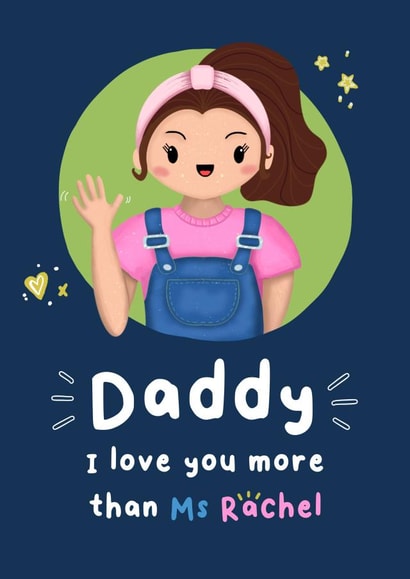 Cute Father's Day Card - Ms Rachel - Daddy - From the Kids created by Dolli Does Design