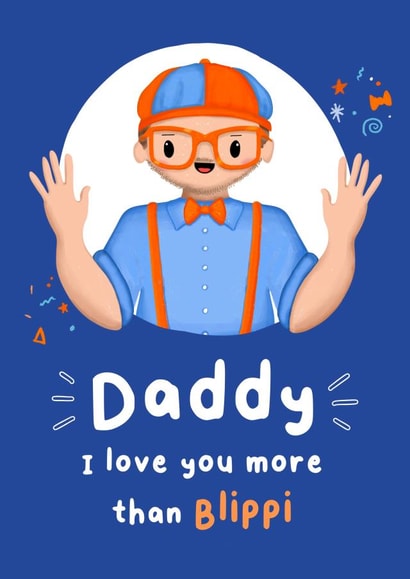 Cute Father's Day Card - Daddy - Blippi - From the Kids created by Dolli Does Design