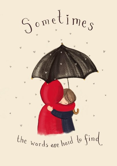 Heartfelt Sympathy Card - Hard To Find The Words created by Love Lucy Illustration